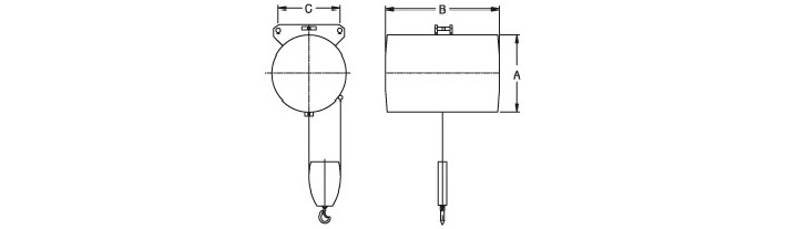 DONGSUNG雙繩氣動平衡吊結構尺寸圖